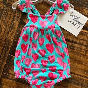 Posh Peanut Queen of Hearts Romper 🩷